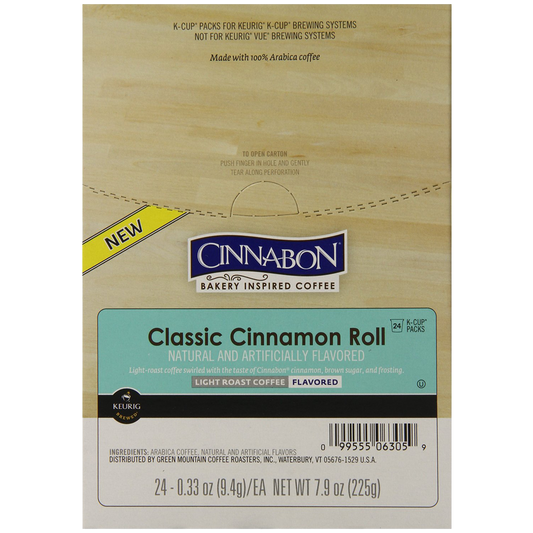 Cinnabon K-Cup Portion Pack for Keurig Brewers Classic Cinnamon