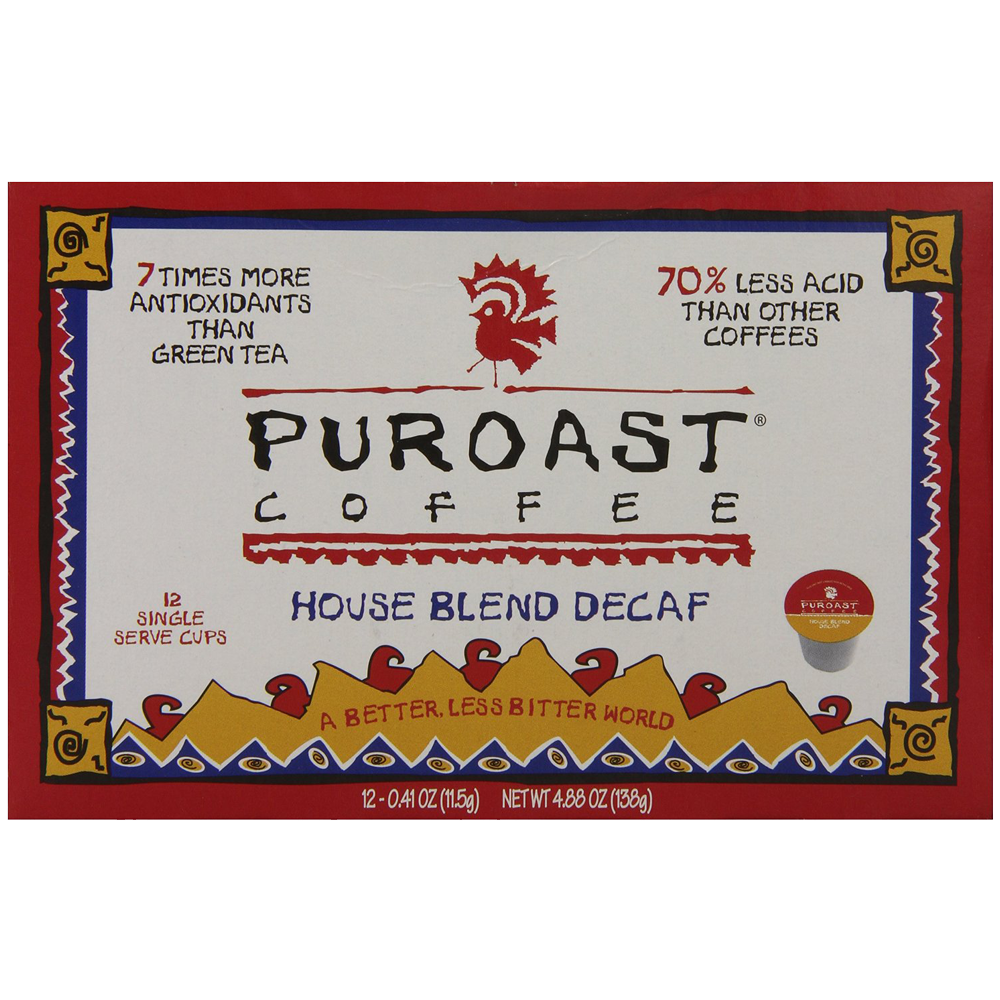 Puroast Low Acid Coffee Single Serve Keurig Compatible
