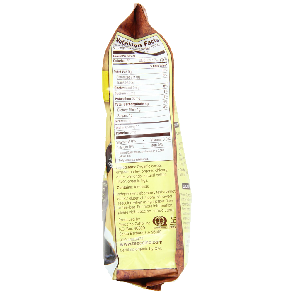 Teeccino Herbal Coffee Mediterranean Java Caffeine Free